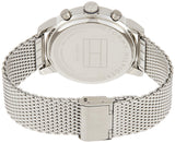 Tommy Hilfiger Jake Quartz White Dial Silver Mesh Bracelet Watch for Men - 1791233