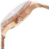 Bulova Crystal Silver Dial Rose Gold Steel Strap Watch for Women - 97N101