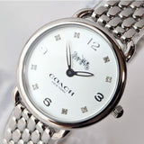 Coach Delancey Slim Silver Dial Silver Steel Strap Watch for Women - 14502781