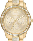 Michael Kors Tibby Multifunction Gold Dial Gold Steel Strap Watch For Women - MK7292