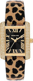 Michael Kors Emery Quartz Diamonds Black Dial Cheetah Print Leather Strap Watch For Women - MK7387