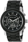 Michael Kors Runway Black Dial Black Rubber Strap Watch for Men - MK8107