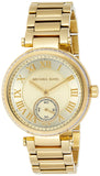 Michael Kors Skylar Gold Dial Gold Steel Strap Watch for Women - MK5867