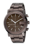 Gucci G Chrono Brown Dial Brown Steel Strap Watch For Men - YA101341