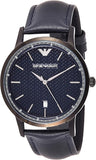 Emporio Armani Renato Blue Dial Blue Leather Strap Watch For Men - AR2479