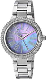 Michael Kors Taryn Mother of Pearl Purple Dial Silver Steel Strap Watch For Women - MK6562