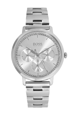 Hugo Boss Prima Silver Dial Silver Steel Strap Watch for Women - 1502570