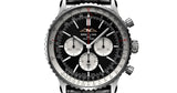 Breitling Navitimer B01 Chronograph 46 Black Dial Black Leather Strap Watch for Men - AB0137211B1P1