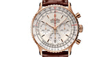 Breitling Navitimer B01 Chronograph 41 White Dial Brown Leather Strap Watch for Men - RB0139211G1P1