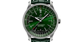 Breitling Navitimer Automatic 41mm Green Dial Green Leather Strap Watch for Men - A17326361L1P1