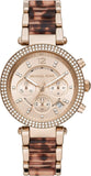 Michael Kors Parker Chronograph Rose Gold Dial Two Tone Steel Strap Watch For Women - MK6832