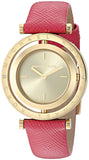 Michael Kors Averi Gold Dial Pink Leather Strap Watch for Women - MK2525