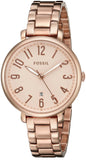 Fossil Jacqueline Rose Gold Dial Rose Gold Steel Strap Watch for Women - ES3970