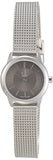 Calvin Klein Minimal Grey Dial Silver Mesh Bracelet Watch for Women - K3M23124