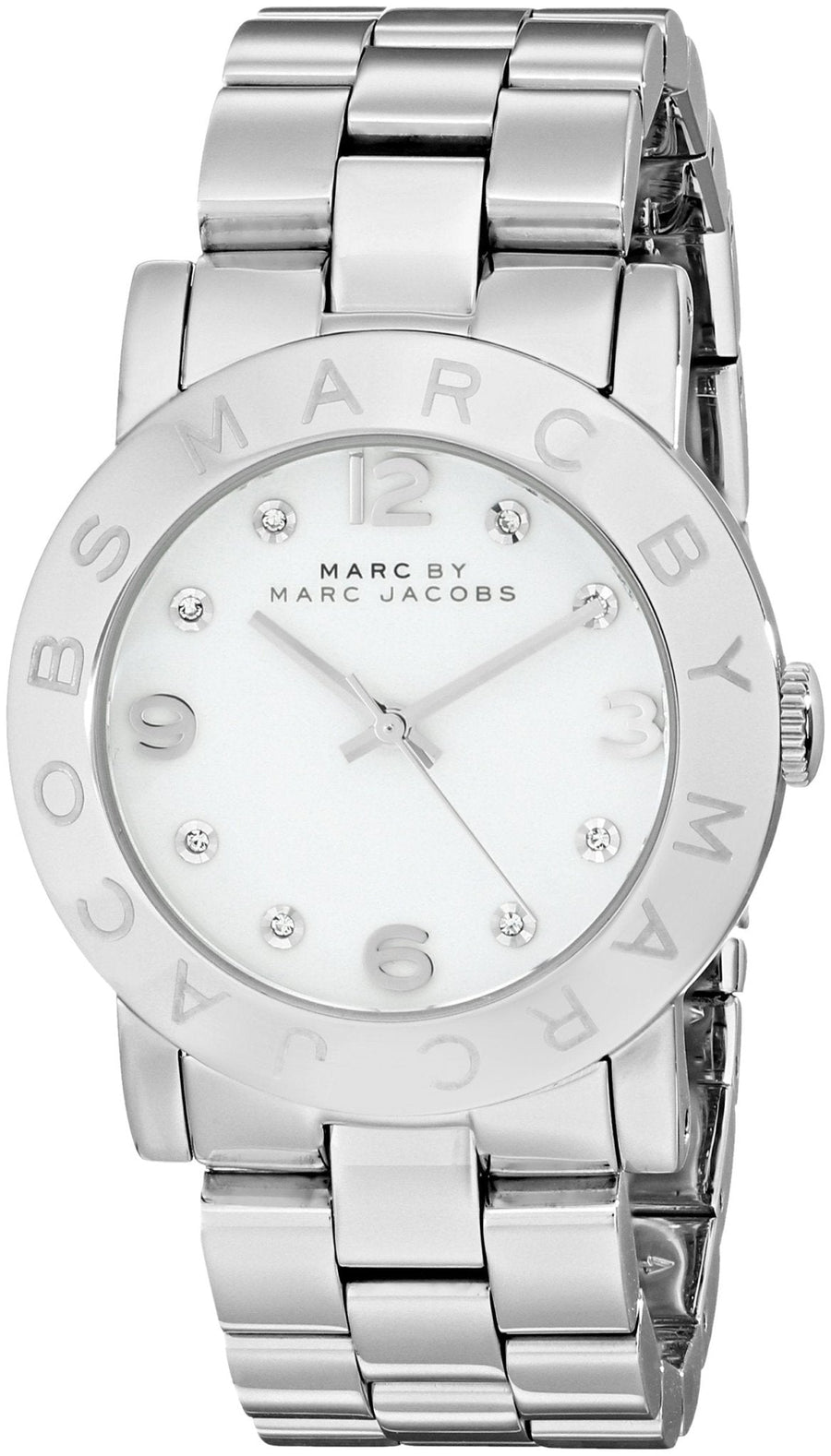 Marc Jacobs Amy White Dial Silver Steel Strap Watch for Women - MBM3054