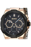 Hugo Boss Supernova Black Dial Two Tone Steel Strap Watch for Men - 1513358