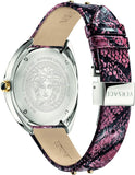 Versace Shadov Pink Dial Pink Leather Strap Watch for Women - VEBM00818