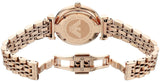 Emporio Armani Gianni T Bar Mother of Pearl Rose Gold Stainless Steel Strap Watch For Women - AR1909