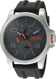 Hugo Boss Detroit Sport Analog Grey Dial Grey Rubber Strap Watch For Men - 1550007