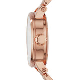 Fossil Boyfriend Automatic Skeleton Rose Gold Dial Rose Gold Steel Strap Watch for Women - ME3065