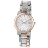 Burberry The City White Dial Two Tone Steel Strap Watch for Women - BU9105