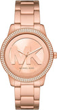 Michael Kors Tibby Quartz Rose Gold Dial Rose Gold Steel Strap Watch For Women - MK6880