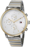 Tommy Hilfiger Blake Silver Dial Two Tone Steel Strap Watch for Women - 1781908