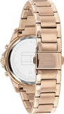 Tommy Hilfiger Haven Chronograph Rose Gold Dial Rose Gold Steel Strap Watch For Women - 1782197