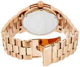 Michael Kors Runway Blue Dial Rose Gold Stainless Steel Strap Watch for Women - MK7065