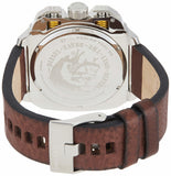 Diesel BAMF Chronograph Beige Dial Brown Leather Strap Watch For Men - DZ7343