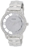 Guess Ethereal Diamonds Silver Dial Silver Steel Strap Watch for Women - W1013L1