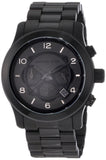 Michael Kors Runway Chronograph Black Dial Black Steel Strap Watch for Men - MK8157