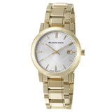 Burberry The City Silver Dial Gold Steel Strap Unisex Watch - BU9003