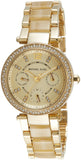 Michael Kors Parker Gold DIal Gold Steel Strap Watch for Women - MK5842