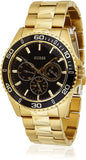 Guess BFF Multifunction Black Dial Gold Steel Strap Watch for Women - W0231L3