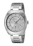 Gucci GG2570 Diamonds White Dial Silver Steel Strap Watch For Women - YA142403