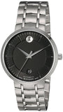 Movado 1881 Automatic Black Dial Silver Steel Strap Watch for Men - 606914