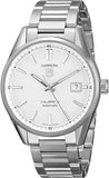 Tag Heuer Carrera Automatic Caliber 5 White Dial Silver Steel Strap Watch for Men - WAR211B.BA0782