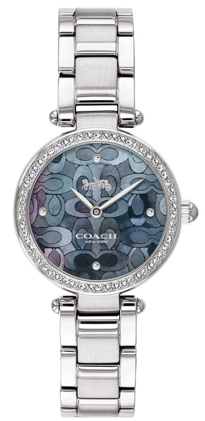 Coach Park Mother of Pearl Blue Dial Silver Steel Strap Watch for Women - 14503224