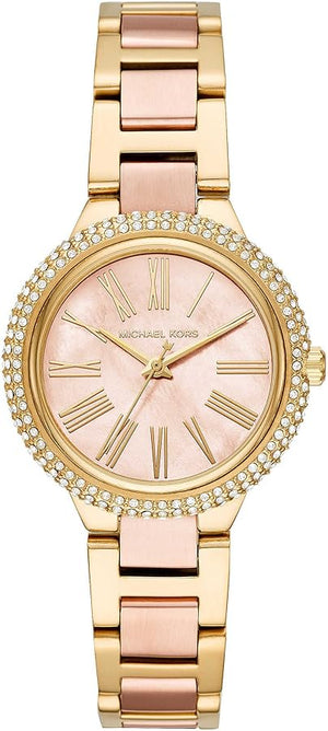 Michael Kors Taryn Rose Gold Dial Two Tone Steel Strap Watch For Women - MK6564