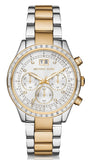 Michael Kors Brinkley Chronograph Silver Dial Two Tone Steel Strap Watch for Women - MK6188