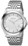 Gucci G Timeless Silver Dial Silver Steel Strap Watch For Men - YA126401