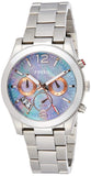 Fossil Perfect Boyfriend Mother of Pearl Blue Dial Silver Steel Strap Watch for Women - ES3880