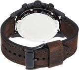 Fossil Nate Chronograph Brown Dial Brown Leather Strap Watch for Men - JR1487