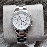 Michael Kors Ritz Silver Dial Silver Steel Strap Watch for Women - MK6428