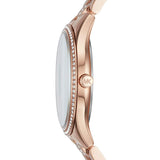 Michael Kors Lauryn Mother of Pearl Dial Rose Gold Steel Strap Watch for Women - MK3716