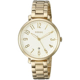 Fossil Jacqueline Gold Dial Gold Steel Strap Watch for Women - ES3971