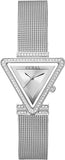 Guess Fame Diamonds Silver Dial Silver Mesh Bracelet Watch for Women - GW0508L1