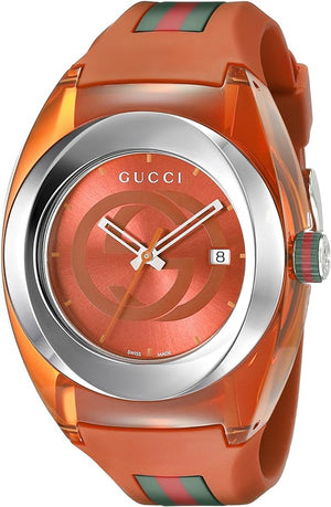 Gucci Sync XXL Quartz Red Dial Red Rubber Strap Unisex Watch -  YA137103