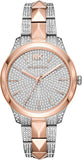 Michael Kors Runway Mercer Crystals Silver Dial Two Tone Steel Strap Watch For Women - MK6716